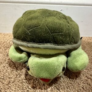 Folkmanis Folktails Baby Turtle Hand Puppet Green Plush Stuffed Animal 8.5"